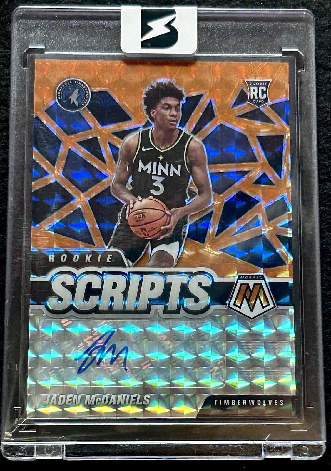 ‘20-21 Panini Mosaic Rookie Scripts Jaden McDaniels #RS-JMC Autograph