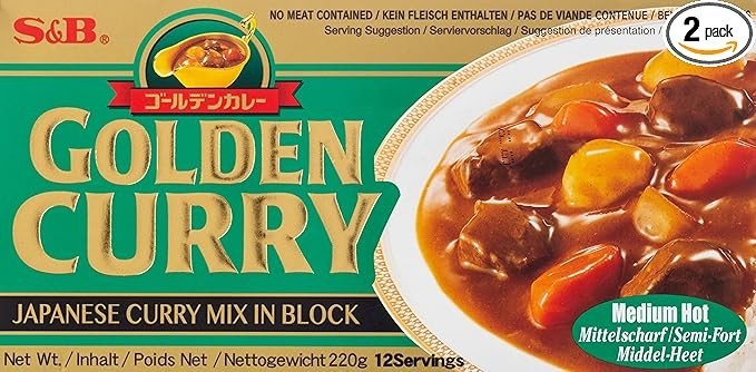 S&B Golden Curry Katsu Sauce Mix MEDIUM HOT 220G (BIG PACK) Vegetarian