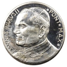 Vatican médaille pontificale n.d Jean-Paul II Place Saint-Pierre bronze argenté