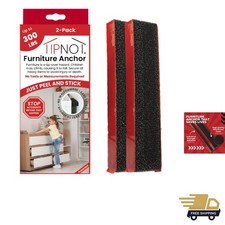 Furniture Anchor No-Drill Childproof Anti-Tip Supports Up to 300Lbs