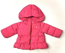 Polo Ralph Lauren Baby Girls 12M 12 Month Puffer Down Jacket Coat Pink Pony