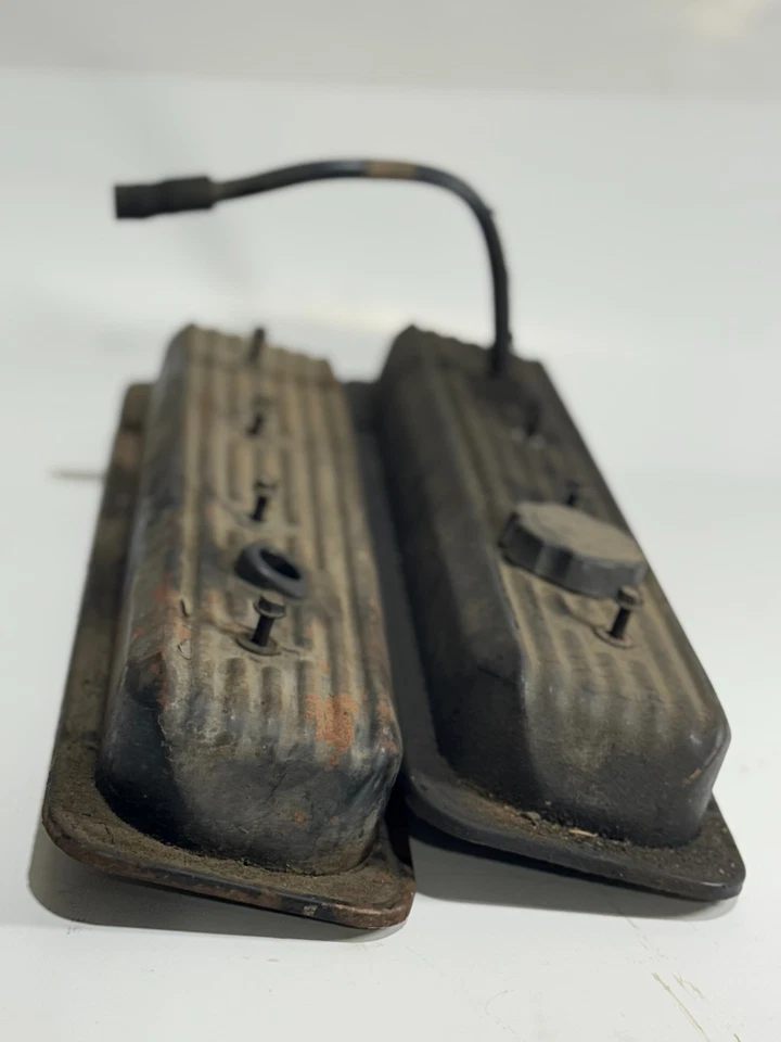 1990 GMC / CHEVY C / K 1500 2500 350 5.7L V8 ENGINE VALVE ROCKER COVER PAIR SET - Image 3 of 4