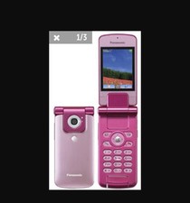 Flip Phone Pink, Panasonic VS2 Mobile Phone