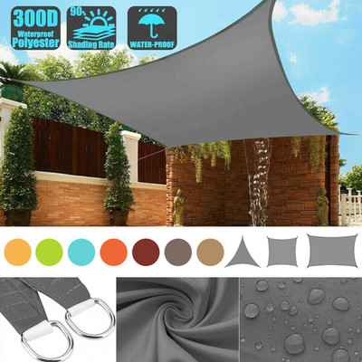 Outdoor Sun Shade Sail Canopy Rectangle Sand Uv Block Sunshade For Backyard Deck