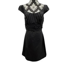 Vtg 90s Watters & Watters Black Vampy Goth Formal dress cocktail