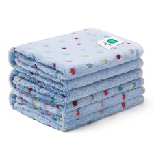 1 Pack 3 Blankets Super Soft Cute Dot Pattern Pet Blanket Flannel Throw for D...