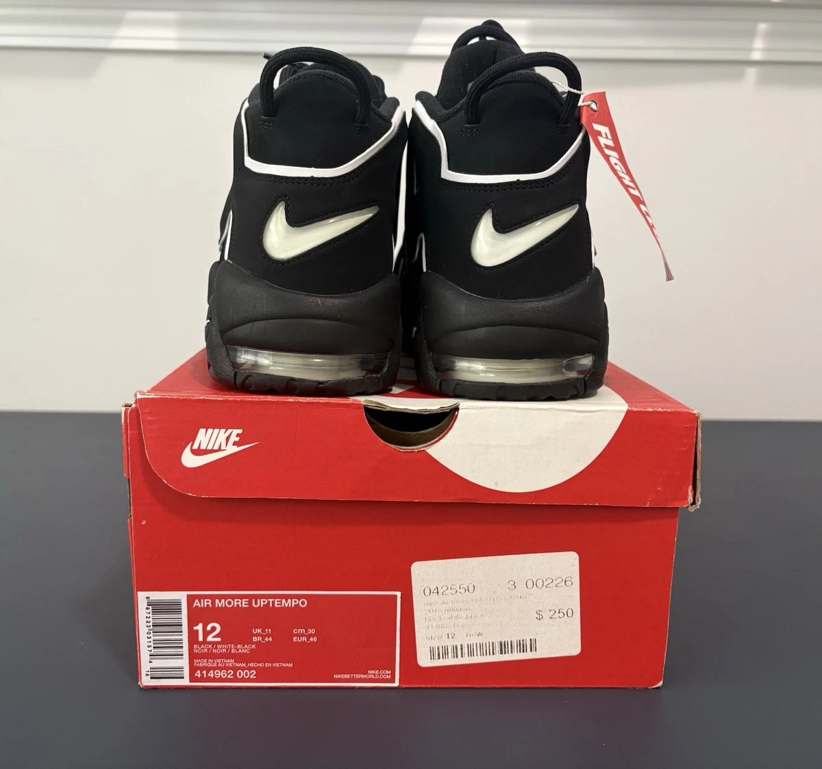 Nike Air More Uptempo Black White | eBay