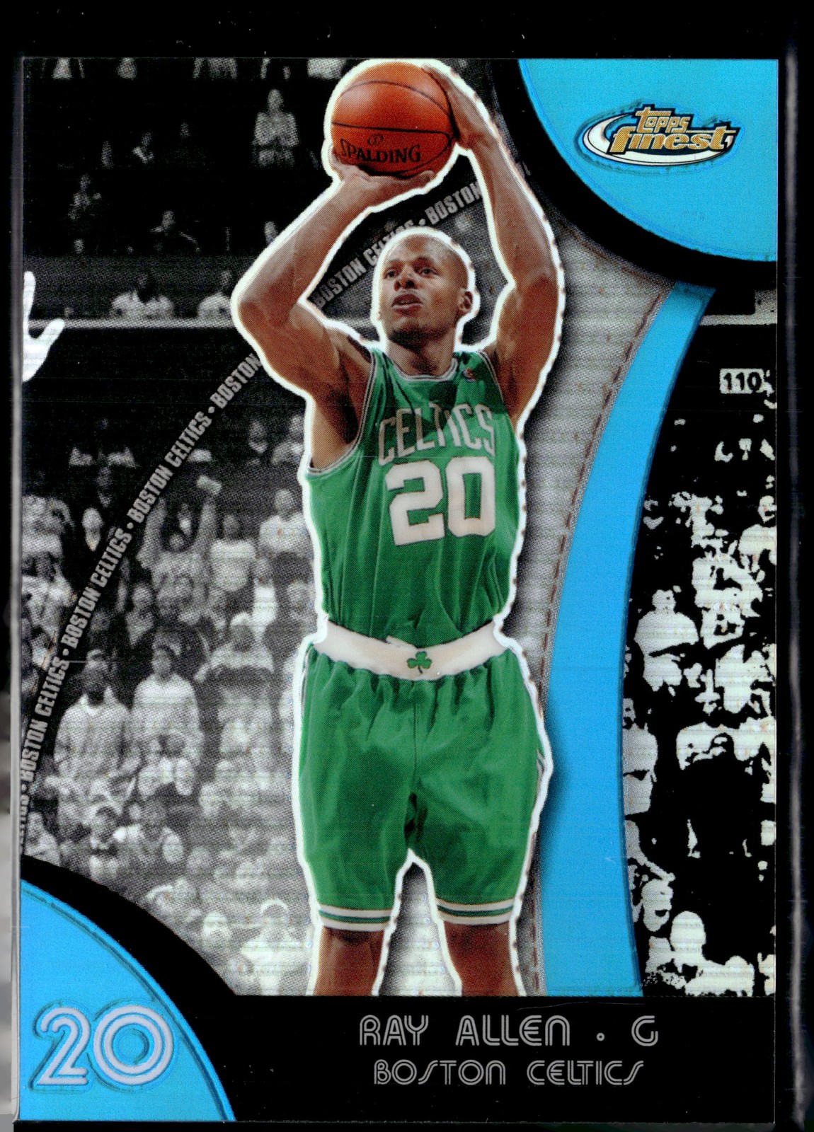 (6256) Ray Allen #/199 2007-08 Finest Refractors Blue Celtics
