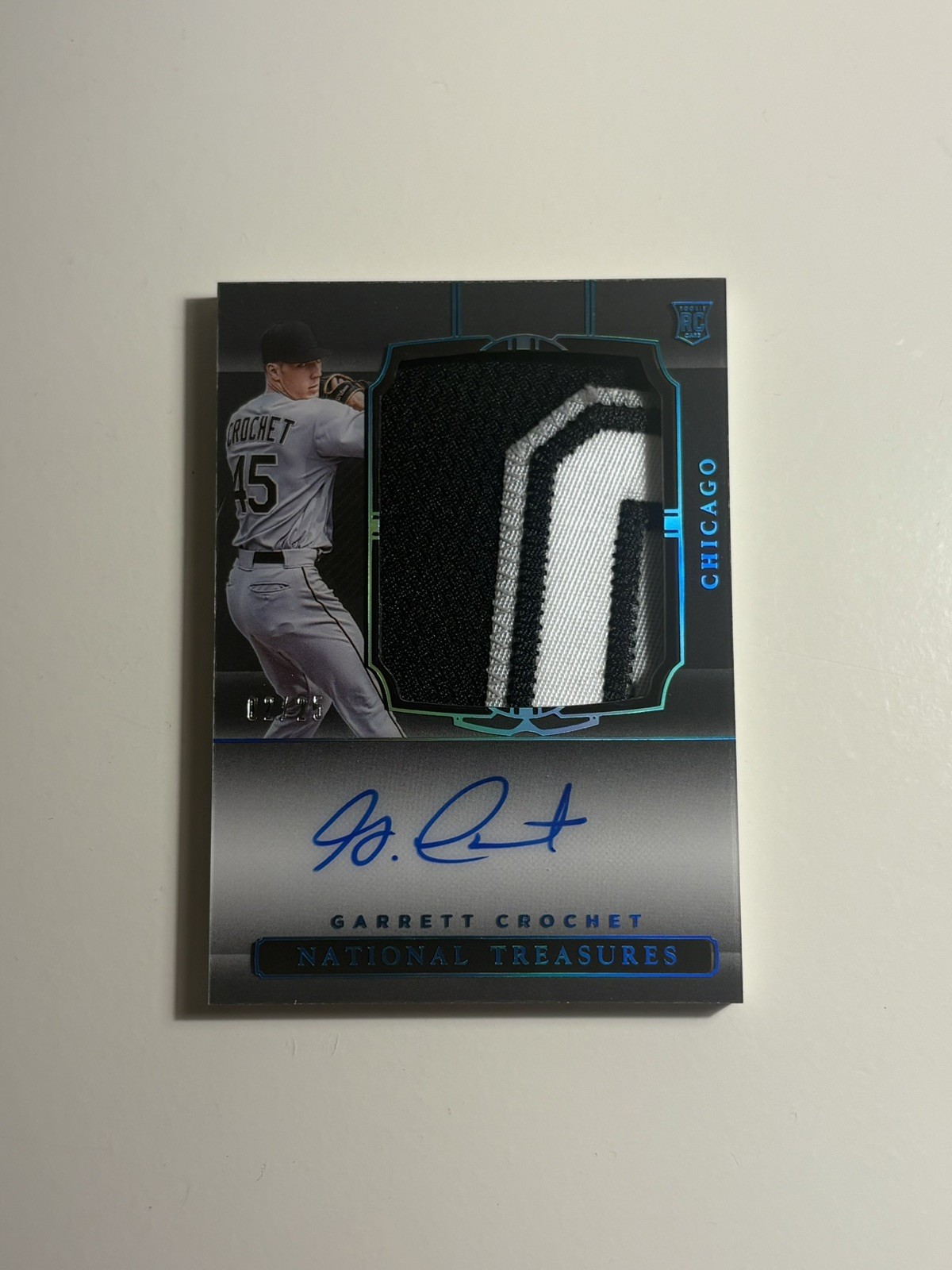 2021 National Treasures Rookie Garrett Crochet Autograph /25 RPA #156 Midnight