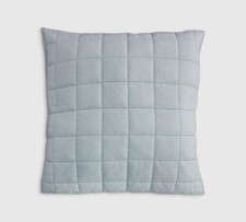 NWOT Quince Linen Box Quilted Mist Euro Sham 26" X 26" T24 