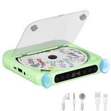Portable CD Player with Bluetooth, Rechargeable CD Player for Home/Car, Built...