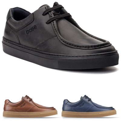 Base London Herren Dalston Mokassin Schuhe Schnürschuhe Moc Toe Freizeit Leder