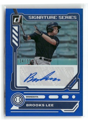 2023 Donruss - Signature Series Blue #SS-BL Brooks Lee Minnesota Twins