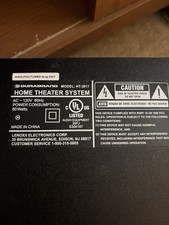 Sistema de cine en casa Durabrand modelo HT-3917 USADO/TAL CUAL. Leer descripción!!