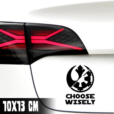 AUTO AUFKLEBER ''CHOOSE WISELY'' 10X13CM STAR WARS STICKER FETT MANDALORIAN #0111