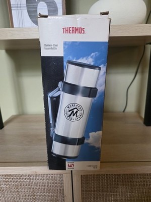 MARLBORO STORE/THERMOS NCB/10 S/S Vacuum Bottle Hot/Cold Retractable Handle 