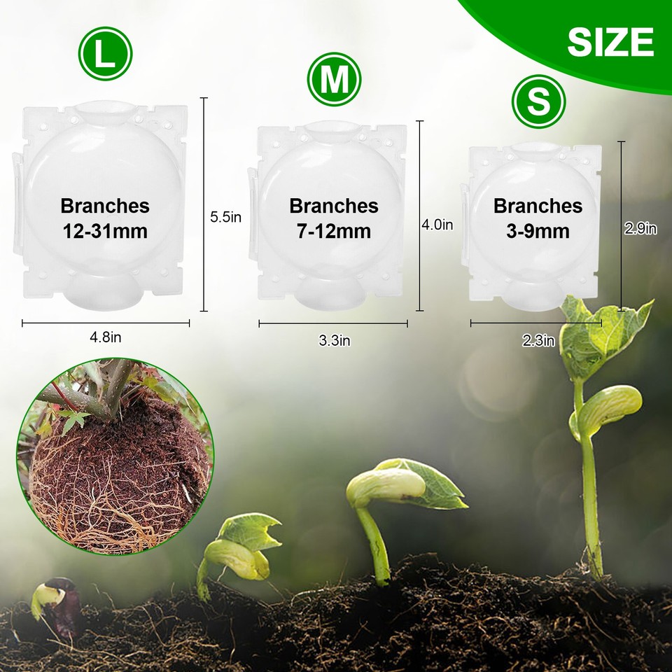 Transparent Plant Rooting High-Pressure Propagation Ball, Reusable Grafting Box For Cloning Cuttings, Plastic