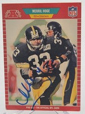 Merril Hoge Signed 1989 Pro Set Rookie Card #348 - RC Pittsburgh Steelers Auto. rookie card picture