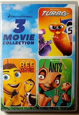 DreamWorks 3 Movie Collection: Turbo / Bee Movie / Antz [DVD] 2020, DreamWorks