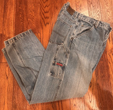VTG Chaps Denim Mens 34x32 Carpenter Jeans Y2...