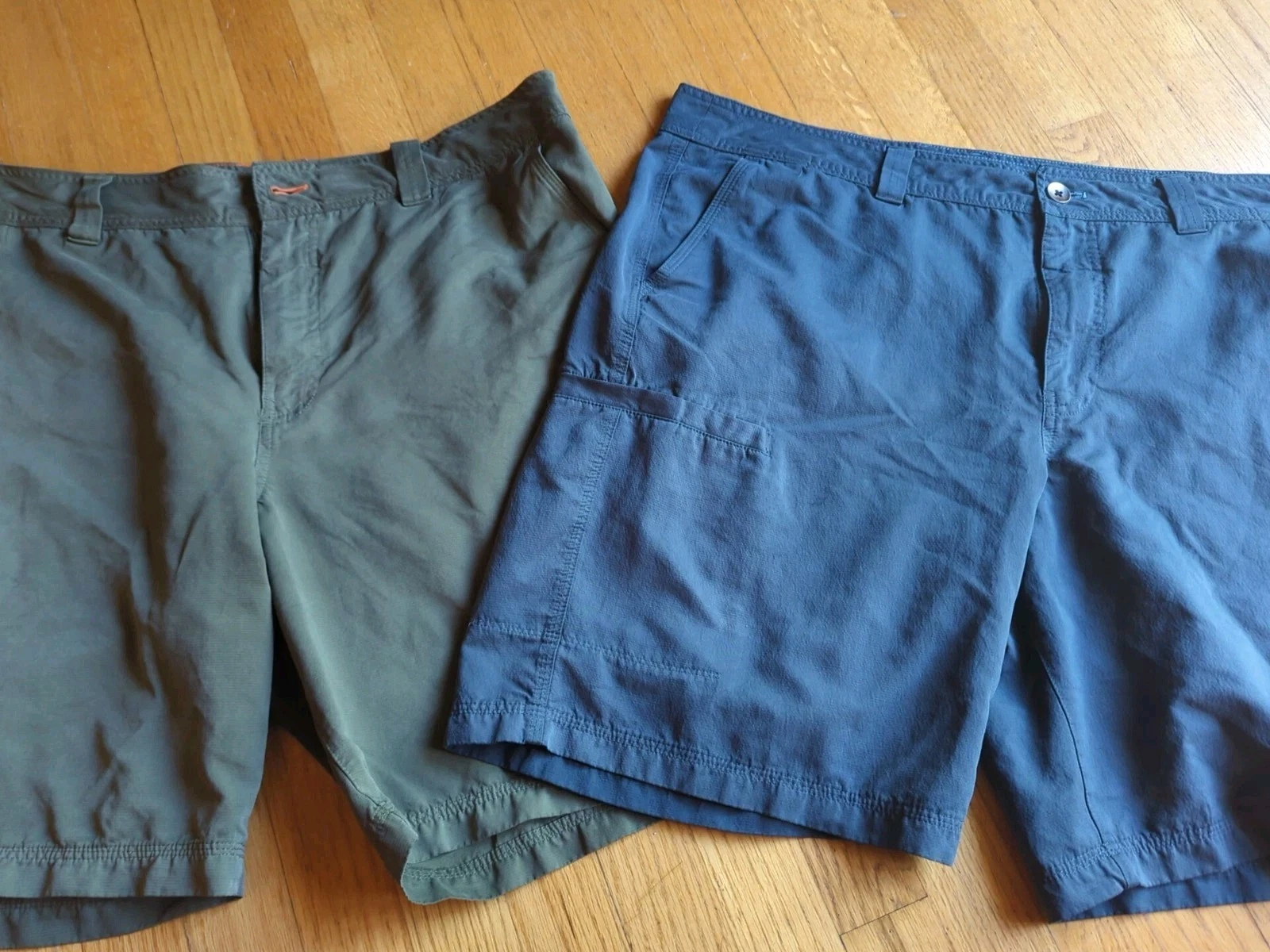 *2 Pairs* Orvis Shorts Men 38 Tech Cargo Fishing Gray Performance Olive 9"