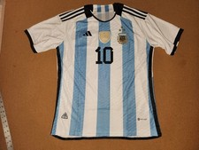 LIONEL MESSI #10 Argentina 2022 FIFA WORLD CHAMPIONS Adidas Soccer Jersey Large