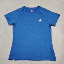 Rabbit Shirt Womens Extra Large Blue Running EZ Tee Stretch Gym Short Sleeve