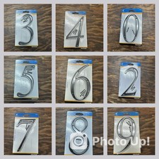 Hillman 6  Black Plastic Reflective Nail On House Address Numbers