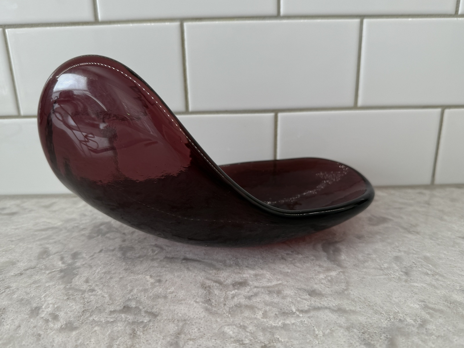 Vintage 1950's Blenko #537 Freeform Dish Amethyst, Winslow Anderson Design