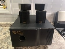 Audio Research Subwoofer With Swivel Satallite Speakers Tested Sounds Great!