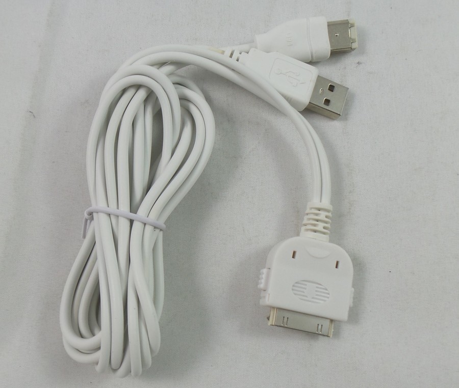 Firewire/USB 2.0 Sync & Charging Y Cable for Apple iPod - White
