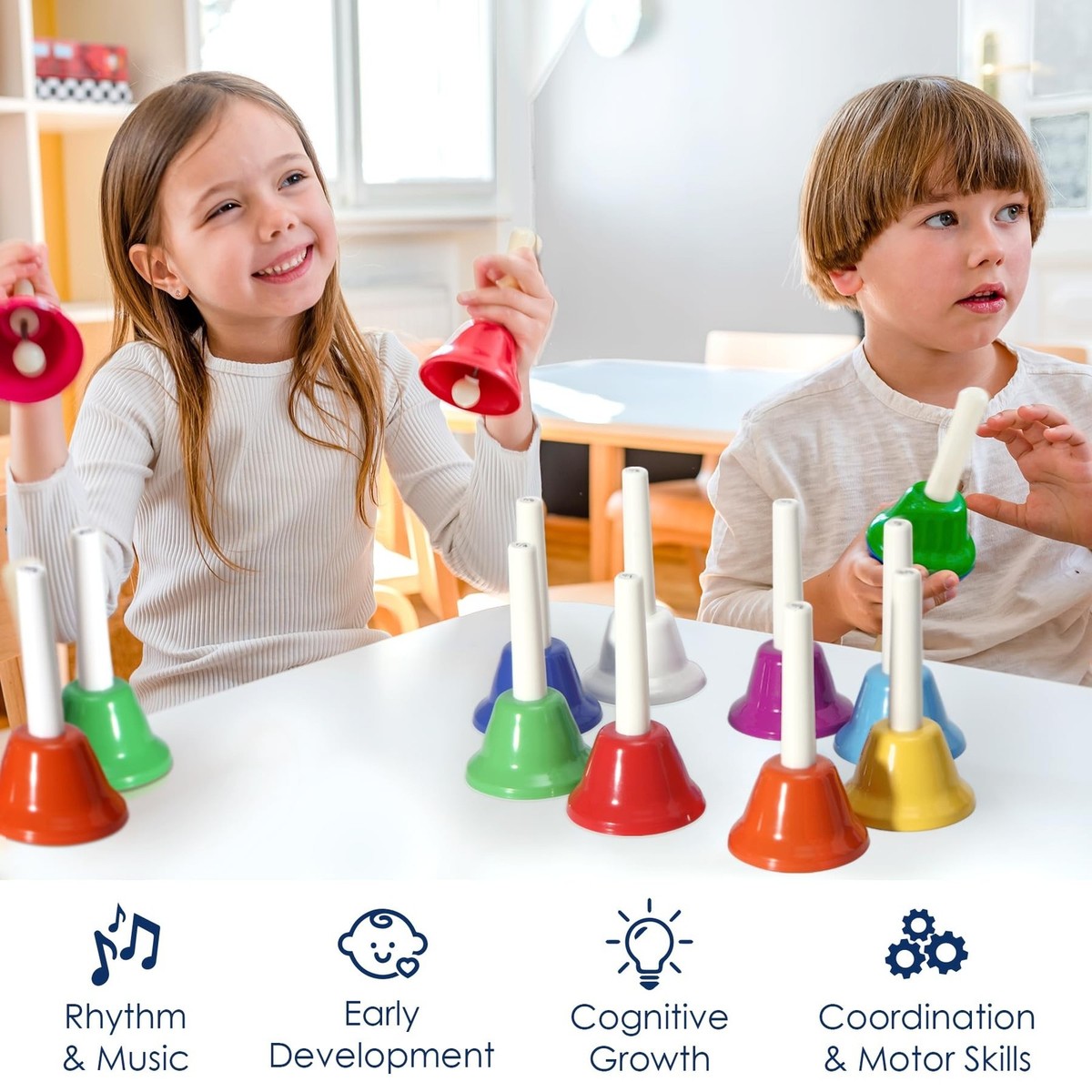 MINIARTIS Hand Bells for Kids | Educational Music Toys for
