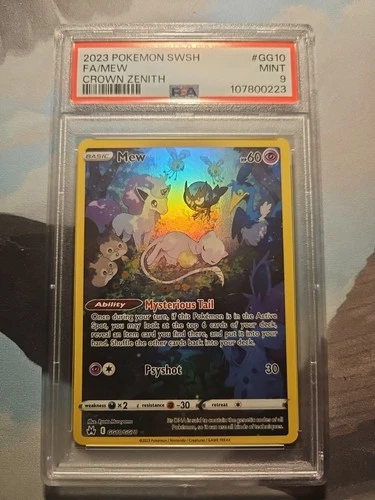 Pokemon Mew Full Art GG10/GG70 Crown Zenith Galarian Gallery PSA 9