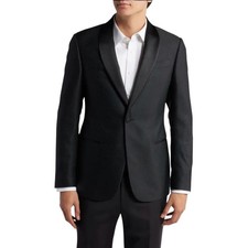 Emporio Armani Men 46 G Line Evening Wool Blend Tuxedo Jacket Black Micro Dot