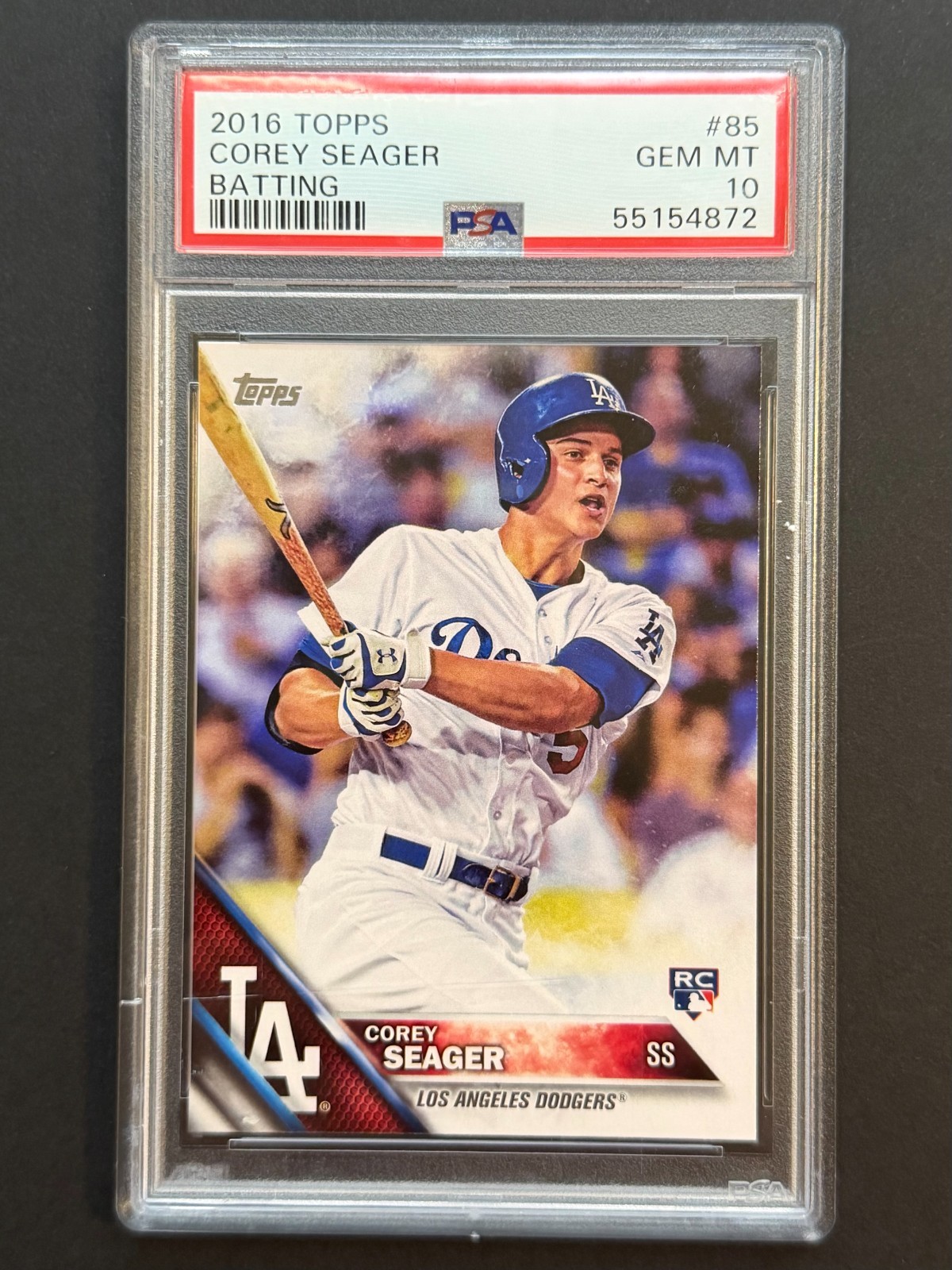 COREY SEAGER 2016 TOPPS ROOKIE #85 GEM PSA 10 DODGERS RANGERS RC