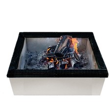 Square Masonry Garden Fire Pit - 2 in 1 Fire Pit and Cooking Grill