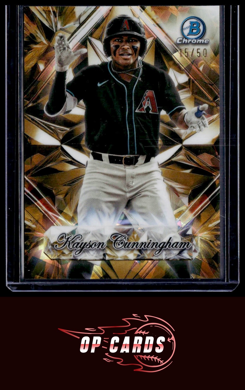 Kayson Cunningham 2025 Bowman Draft Sapphire #SS-16 Sapphire Selections Gold /50