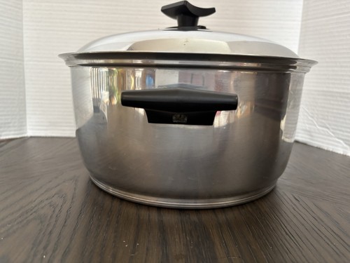Vintage RENA Ware Heavy 18/8 STAINLESS Steel 3-Ply 6 qt STOCKPOT With Lid - Picture 4 of 22