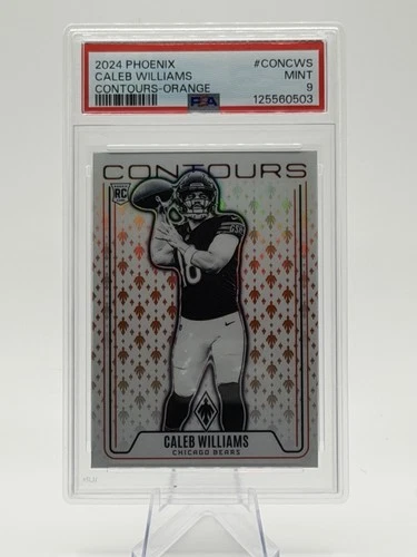 2024  Phoenix Caleb Williams RC Contours Orange Bears - PSA 9 POP 1!!