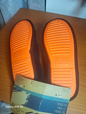 Unisex Slip-On Slippers US 9.5 Black/Orange Halloween Jack-O-Lantern Lined