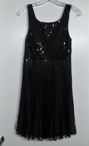 New Jovani Black Beaded Sleeveless Party Cocktail Dress LBD Formal Mini Knee - Picture 11 of 11