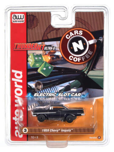 Auto World Thunderjet SC408-3B 1959 Chevy Impala glänzend schwarz HO Scale Slotcar - Bild 4 von 4