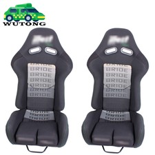 Pair Bride Racing Seats Low Max Fiberglass Shell Fpr Adjustable Backrest Rails
