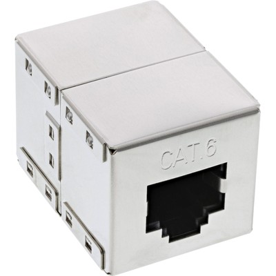 3 x InLine Patchkabelkupplung Cat.6 - 2x RJ45 Buchse geschirmt Vollmetall