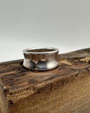 925 Sterling Silver Concave Band Ring - Size 6.75