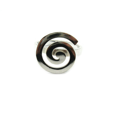 Genuine sterling silver ring Spiral solid hallmarked 925 R001934