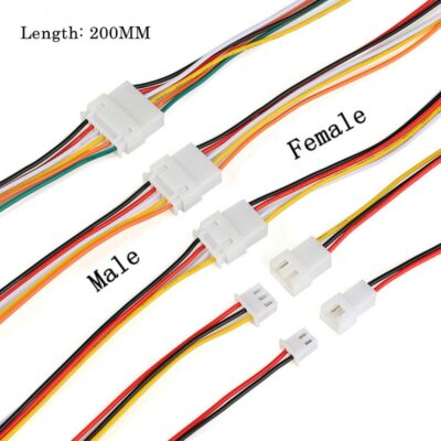 10Pair 26AWG XH2.54 2/3/4/5/6Pin Male Female Plug Connector With Wire Cables