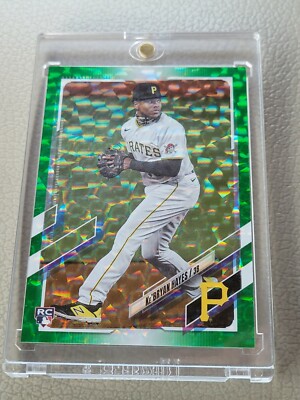   -2021 TOPPS SERIES 2 Ke'BRYAN HAYES GREEN ICE FOIL RC #100/499 GRADE IT!!