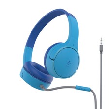 Belkin SoundForm Mini Wired On-Ear Headphones for Kids - Blue - Refurbished