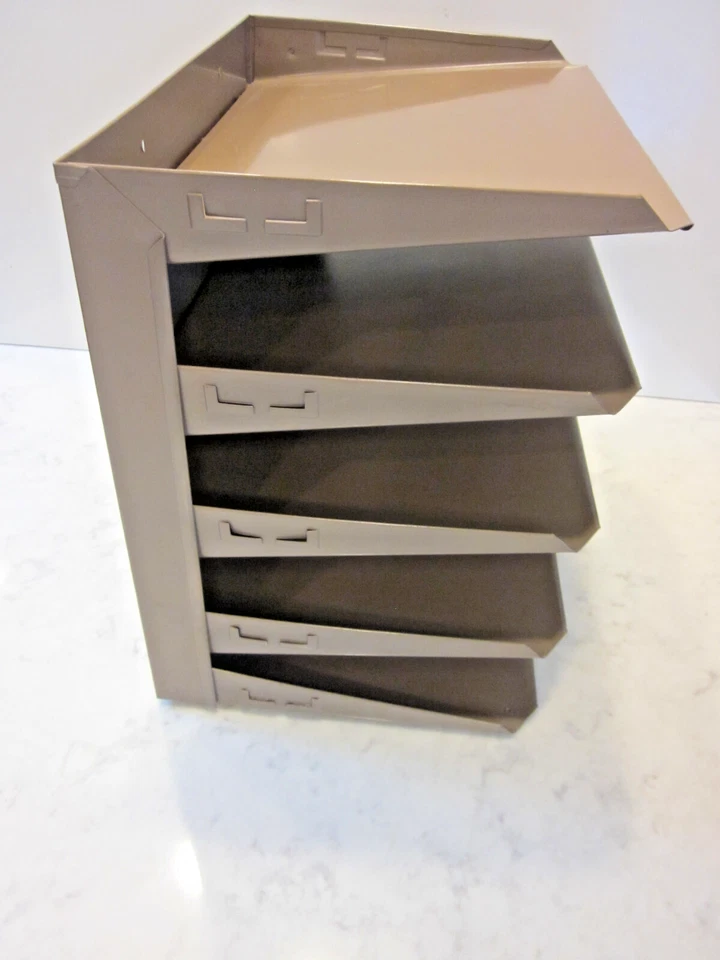 清洁棕色钢制 LIT-NING 5 SHELF 桌面纸有机型号 5H - 美国制造 — 第 3/4 张图片